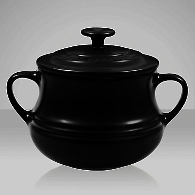 Le Creuset Stoneware Soup Bowls, Set of 2 Satin Black